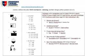 Penjelasan Soal TOCFL Test Band A - Listening