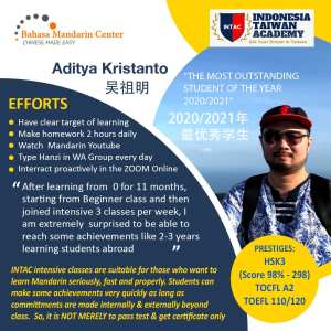 Aditya Penerima Beasiswa Kuliah di Taiwan & China Indonesia Taiwan Academy
